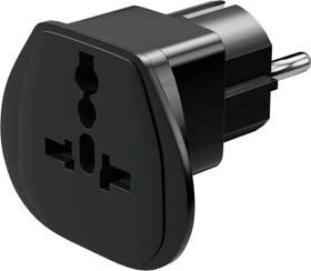 goobay Reiseadapter Welt auf Europa, schwarz