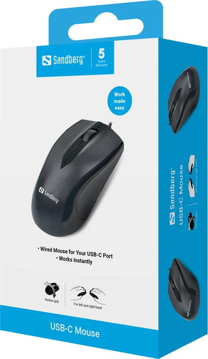 Sandberg USB-C Mouse schwarz, USB