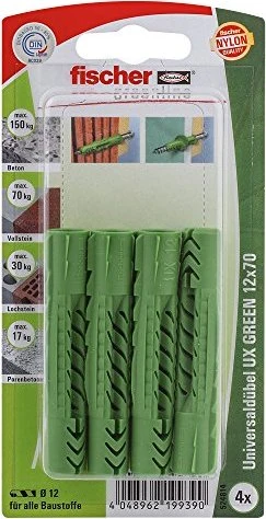 fischer UX Green 12x70 K Universaldübel, 12x70mm, 4 Stück