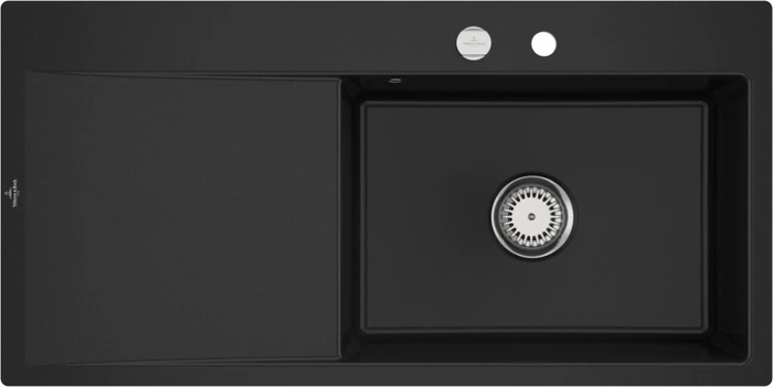 Villeroy & Boch Subway Style 60 flat flächenbündig Becken rechts mit Ablauffernbedienung chromite