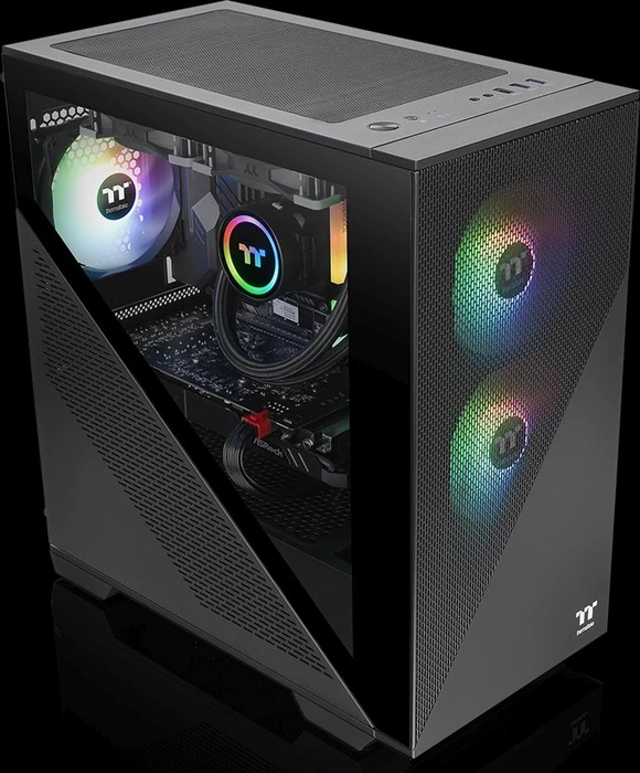 Thermaltake Divider 170 TG ARGB, schwarz, Glasfenster