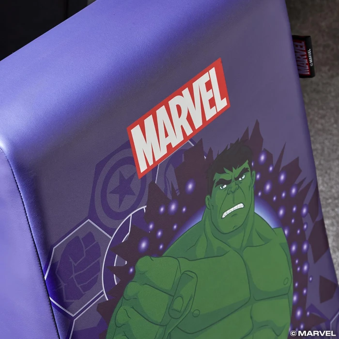 X Rocker Marvel Hero Video Rocker Gaming Bodensessel für Kinder/Jugendliche, Hulk violett