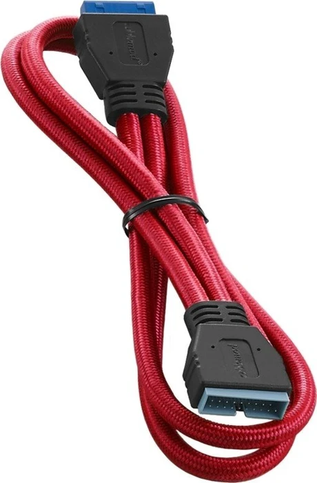 CableMod ModFlex interne USB 3.0 Verlängerung, rot, 0.5m