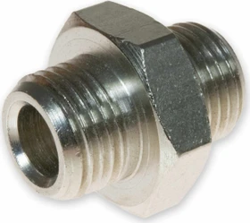 DRAK-Aquaristik Doppelnippel 1/8" x 1/8" Messing vernickelt