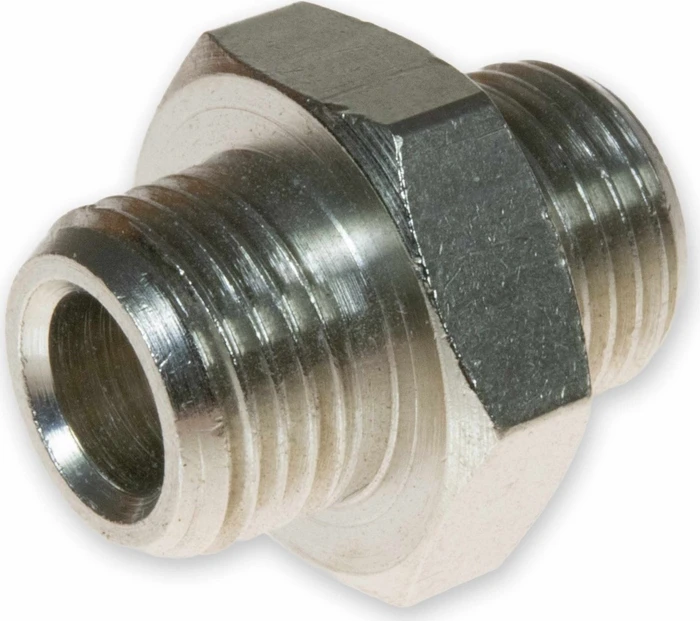 DRAK-Aquaristik Doppelnippel 1/8" x 1/8" Messing vernickelt