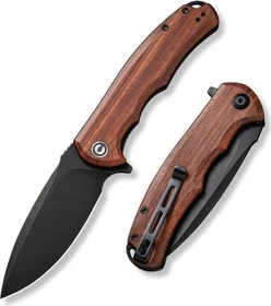Civivi Praxis Flipper Wood Taschenmesser black stonewashed