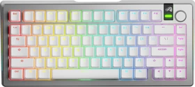 Glorious GMMK 3 Pro Wireless 75% Pre-built Gaming Keyboard, silber, LEDs RGB, Glorious Fox MX, USB, US (GLO-KB-GMMK3-PRO-75-PB-FOX-WL-SIL-US)