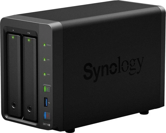 Synology DiskStation DS716+ 2TB, 2GB RAM, 2x RJ-45 1000Base-T, 3x USB-A 3.0