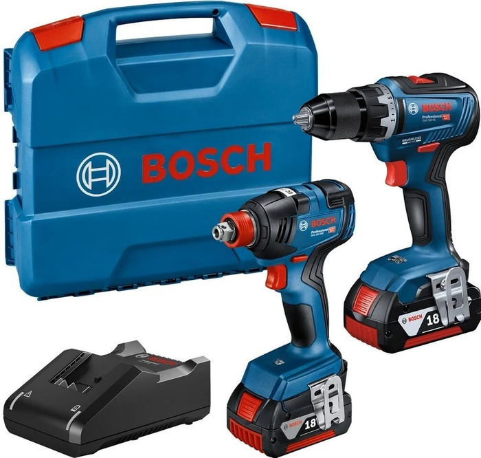 Bosch Professional Akku-Maschinenset inkl. L-Boxx + 2 Akkus 4.0Ah