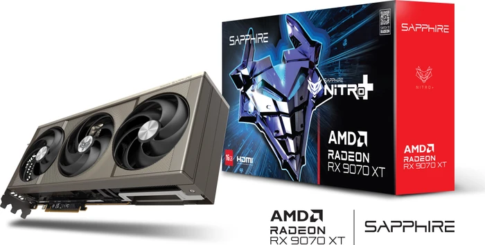 Sapphire Nitro+ Radeon RX 9070 XT OC, 16GB GDDR6, 2x HDMI, 2x DP, lite retail