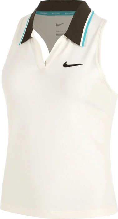 Nike Court Slam Dri-FIT Funktionsshirt ärmellos pale ivory/dusty cactus/black (Damen)