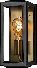 Konstsmide Carpi 15cm Wandleuchte 1-flammig schwarz messing