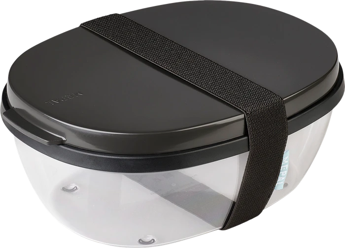 Mepal Salatbox Ellipse Aufbewahrungsbehälter 1.3l nordic black