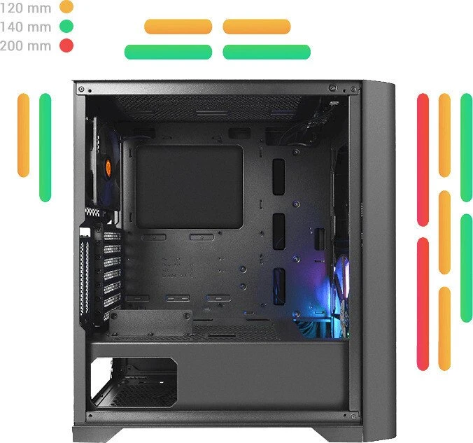 Thermaltake Commander G31 ARGB, Glasfenster
