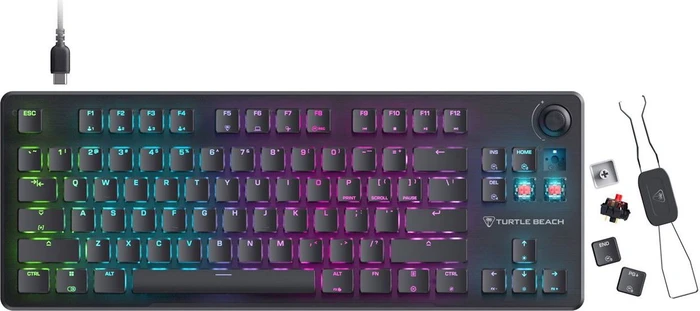 Turtle Beach Vulcan II TKL, schwarz, LEDs RGB, TITAN Mechanical Linear, USB, US
