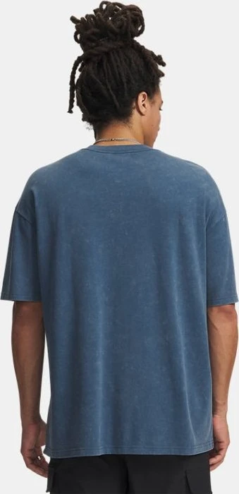 Under Armour Heavyweight Logo Wash T-Shirt kurzarm wham blue/white (Herren)
