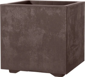 Deroma Millennium R Cube Blumentopf 25x25cm Brownstone
