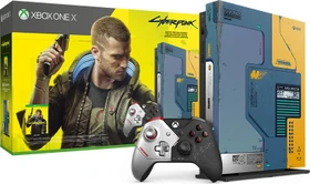 Microsoft Xbox One X - 1TB Cyberpunk 2077 Limited Edition Bundle blau/gelb/silber