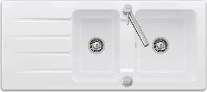 Villeroy & Boch Architectura 1160x510mm Einbau Becken reversibel mit Ablauffernbedienung weiß alpin