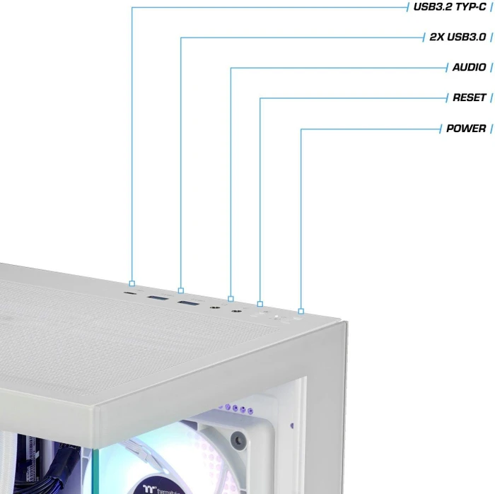 Thermaltake WaterFlow V270i, Snow White, Core i5-12600KF, 32GB RAM, 1TB SSD, GeForce RTX 4070 SUPER