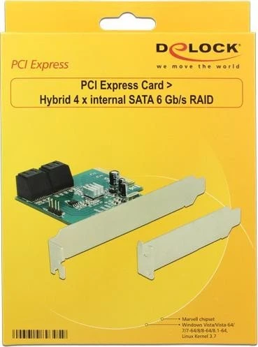 DeLOCK 4x SATA 6Gb/s, PCIe 2.0 x4