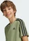 adidas Essentials 3-Streifen Cotton T-Shirt kurzarm tent green/black (Junior) Vorschaubild