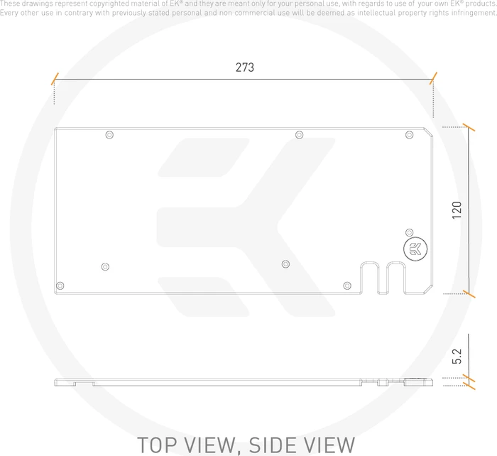 EK Water Blocks Quantum Line EK-Quantum Vector N+ RX 6800XT/6900XT Backplate, Nickel