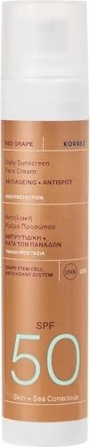 Korres Red Grape Anti-Aging + Anti-Dark-Spot Gesichtssonnencreme LSF50, 50ml