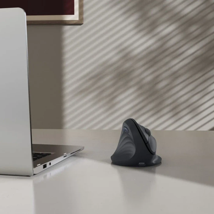 Hama EWM-600L Ergonomic Vertical Mouse, schwarz, Linkshänder, USB/Bluetooth