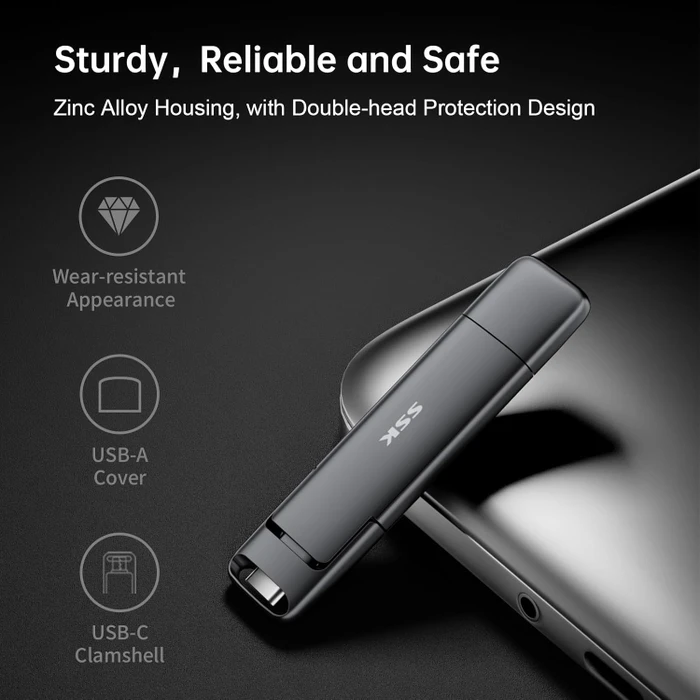 SSK SD301 Pro 1TB, USB-A + USB-C, USB 3.2 Gen 2×1
