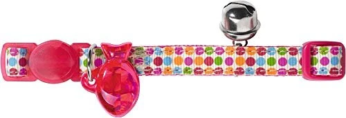 Hunter Seventies Halsband für Katzen, Nylon, Sicherheitsverschluss, reflektierendem Adressanhänger, Glöckchen