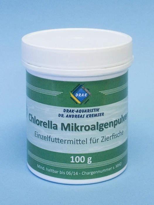 DRAK-Aquaristik Chlorella-Mikroalgenpulver, Dose, 100g