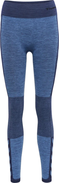hummel CLEA Seamless Tight Hose lang granada sky/navy peony melange (Damen)