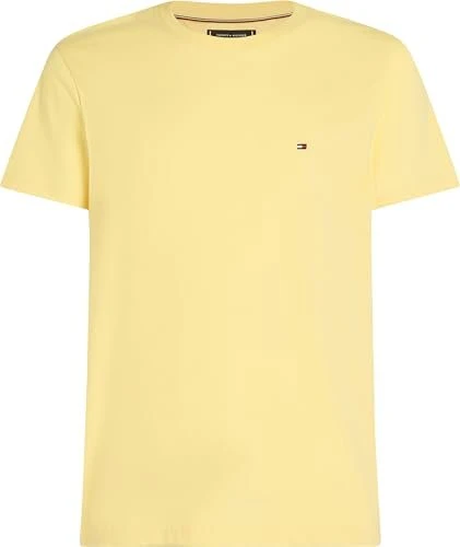 Tommy Hilfiger Roundneck Flag-Stickerei T-Shirt kurzarm citronella (Herren)