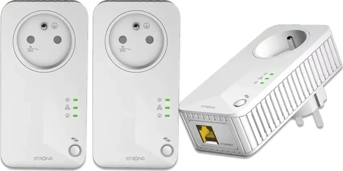 Strong Powerline 600 Triple Pack, FR, V2, HomePlug AV, RJ-45, 3er-Pack