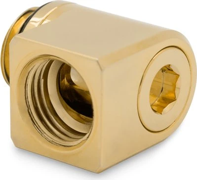 EK Water Blocks Quantum Line EK-Quantum Torque Micro Rotary 90° Winkeladapter, gold