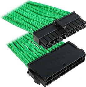 BitFenix Alchemy 24-Pin ATX Verlängerung 30cm, sleeved grün (BFA-MSC-24ATX30GK-RP)