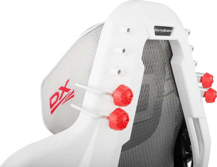 DXRacer Air Mesh Gamingstuhl, weiß/rot