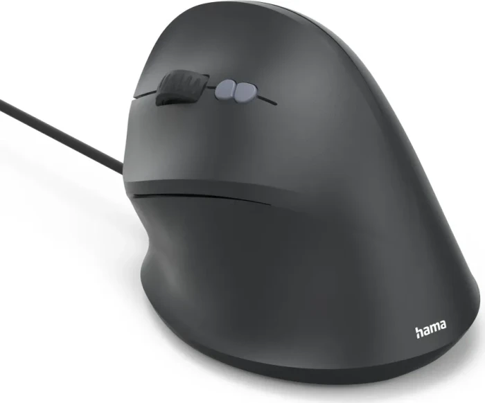 Hama ECM-500L Vertical Maus schwarz, Linkshänder, USB