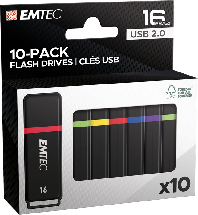 Emtec K100 Mini Box 16GB, USB-A, USB 2.0, 10er-Pack