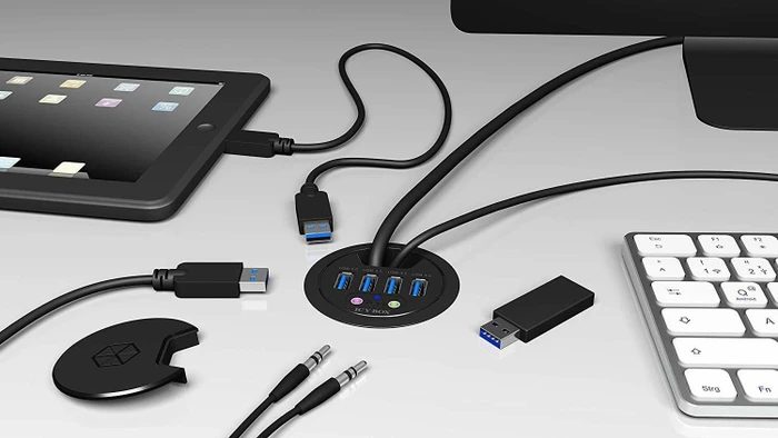 RaidSonic Icy Box IB-HUB1403A Einbau USB-Hub, 4x USB-A 3.0, USB-A 3.0 [Stecker]