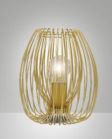 Fabas Luce Camp Tischleuchte gold edelmatt Ø20cm