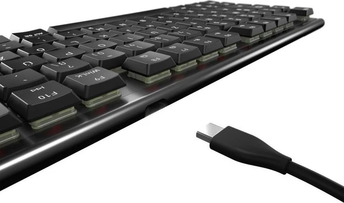 Cherry MX 10.0N, LEDs RGB, schwarz, MX LOW PROFILE RGB SPEED, USB, CH