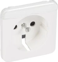 Legrand Creo Steckdose mit Beschriftungsträger, ultraweiß