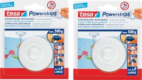 tesa Powerstrips Deckenhaken rund weiß, 1 Stück