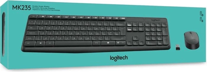 Logitech Wireless Desktop MK235, USB, EU