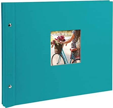 Goldbuch Schraubalbum Bella Vista 39x31 weiße Seiten türkis