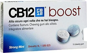 CB12 boost Strong Mint Zahnpflegekaugummis, 10 Stück