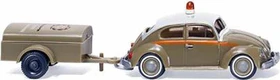 Wiking Klassik Edition VW Käfer 1200 mit Einachsanhänger Schlotmann