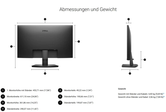 Dell 27 Monitor SE2725HM, 27"